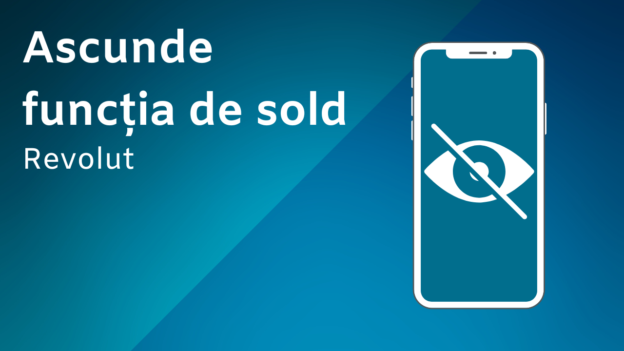 Ascunde funcția de sold Revolut